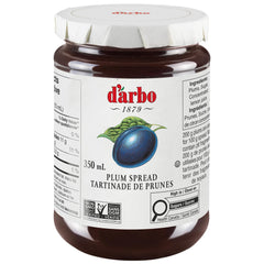Darbo front jar view showing label and premium plum spread benefit