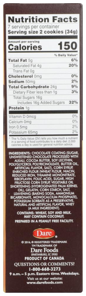 Dare cookie held in hand demonstrating portion size and grab-and-go benefit
