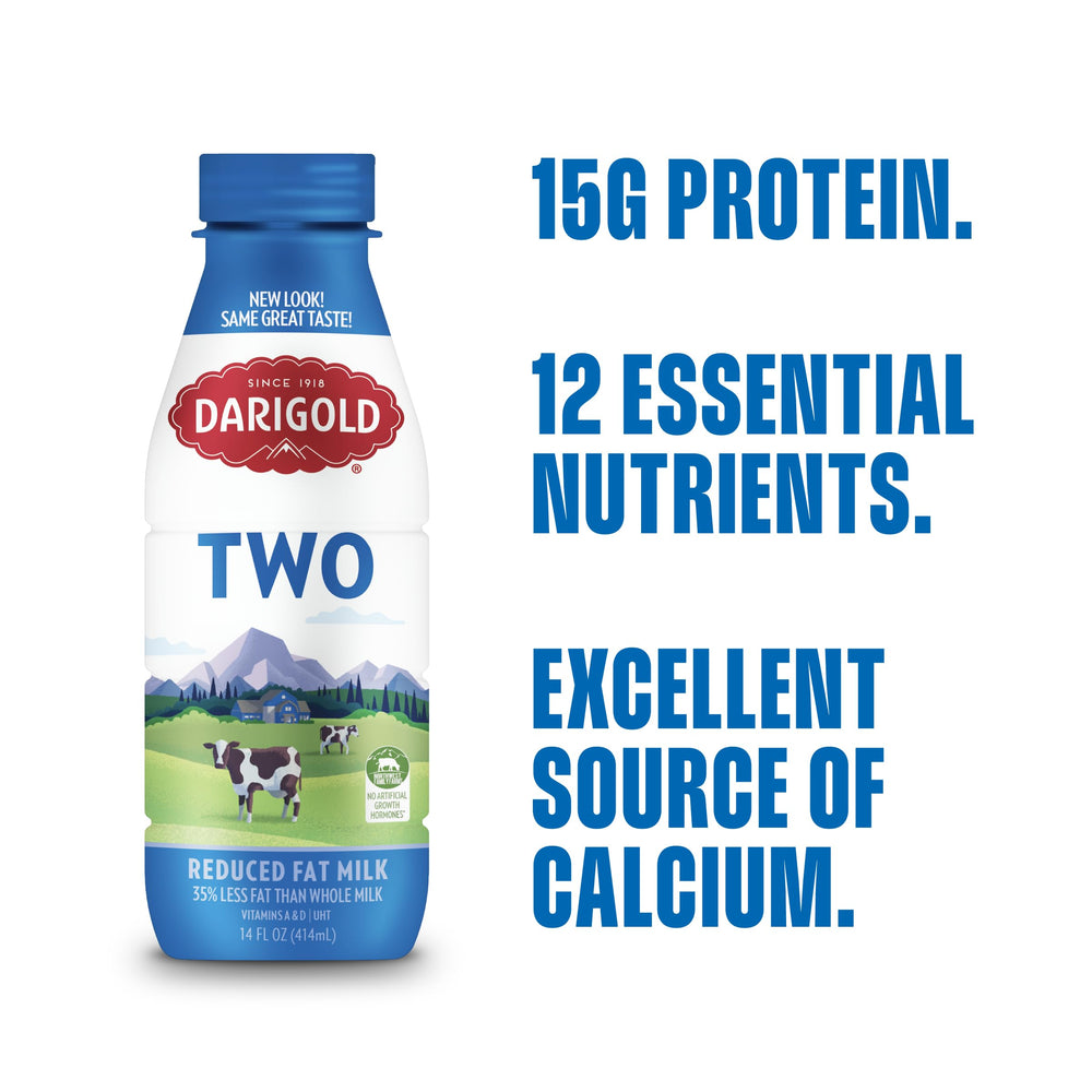 Darigold milk poured into glass illustrating creamy texture and protein