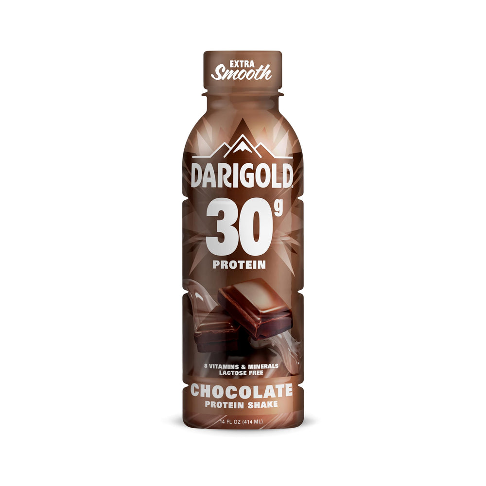 Darigold close-up of chocolate shake texture highlighting creamy mouthfeel