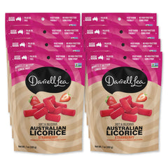 Darrell Lea front packaging showing 7oz bag and clear brand benefit