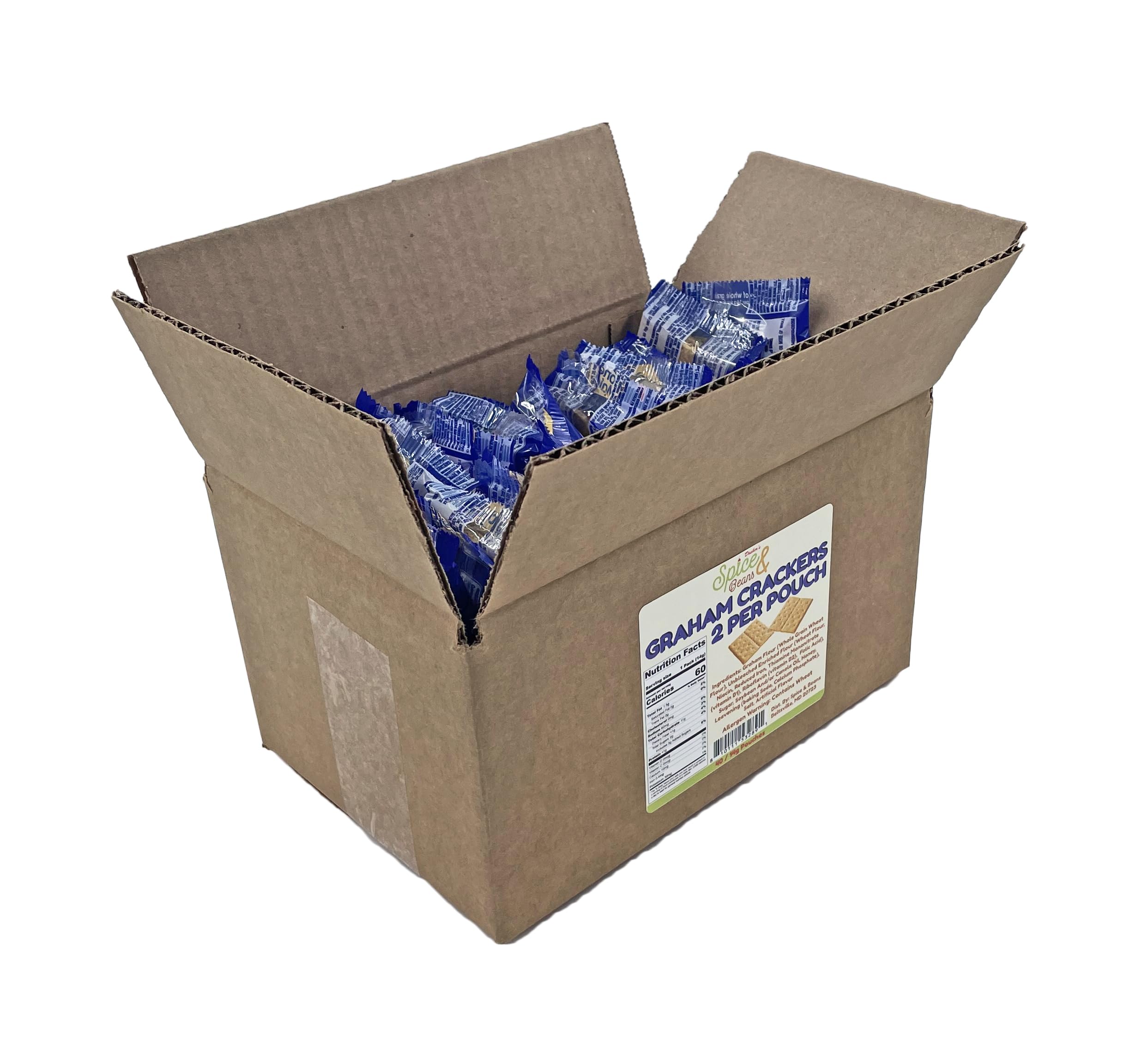 Dasher's bulk carton open with multiple pouches visible showing storage and inventory ease