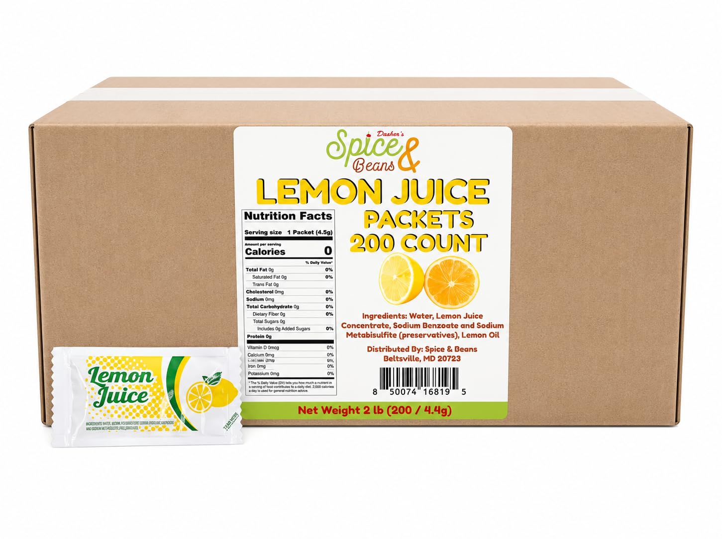 Dasher's front packaging showing 200 count for easy stocking