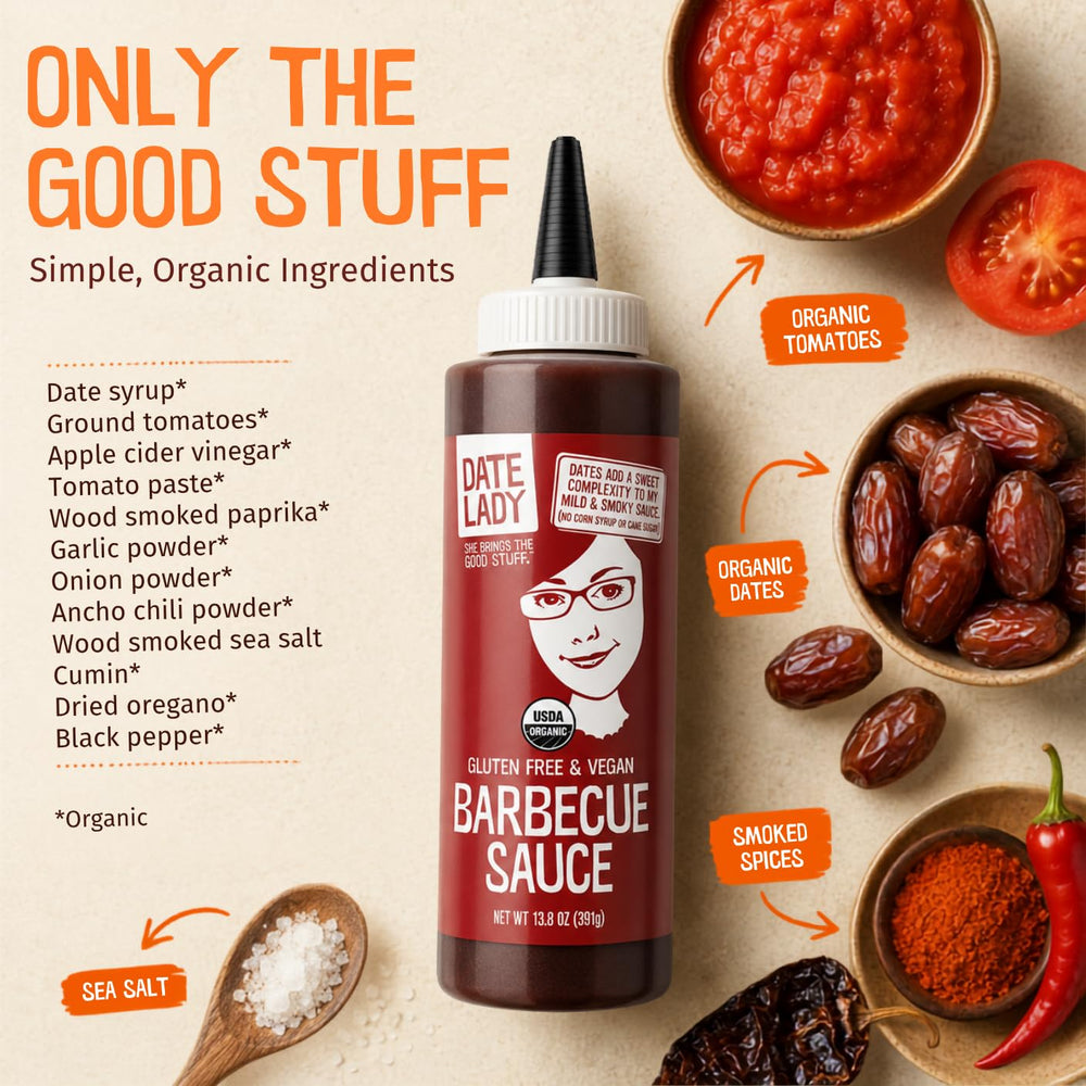 Date Lady bottle in hand shows size and easy-to-use pour convenience