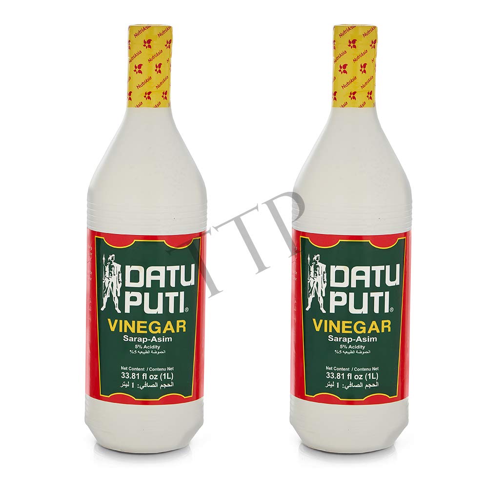 Datu Puti label close-up highlighting sugarcane vinegar origin and clarity