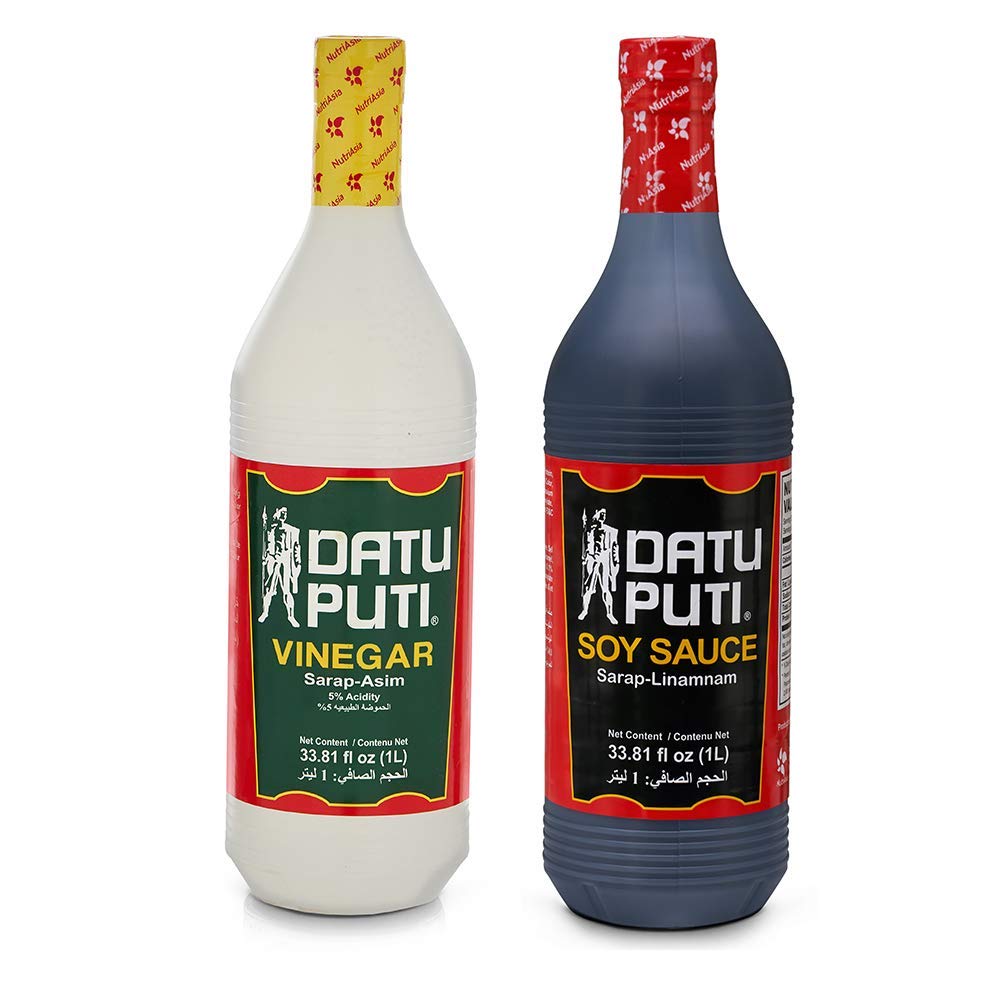 Datu Puti front packaging showing both 1L bottles for versatile everyday cooking