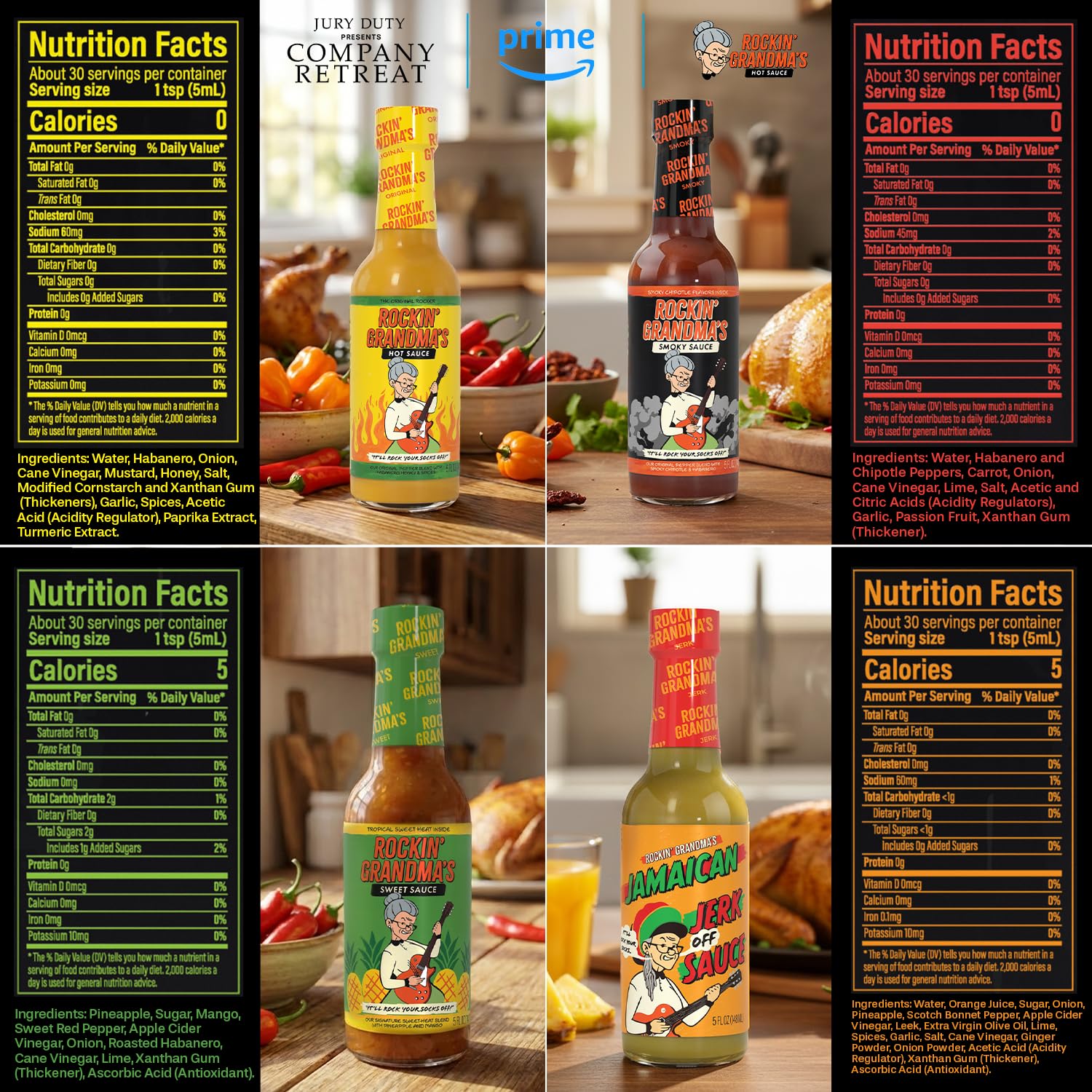 Dave's Gourmet Sweet sauce drizzled on tacos, adds tropical mango-pineapple finish