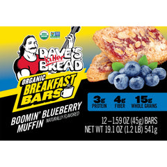 Dave's Killer Bread front packaging showing organic 12-count box for convenience