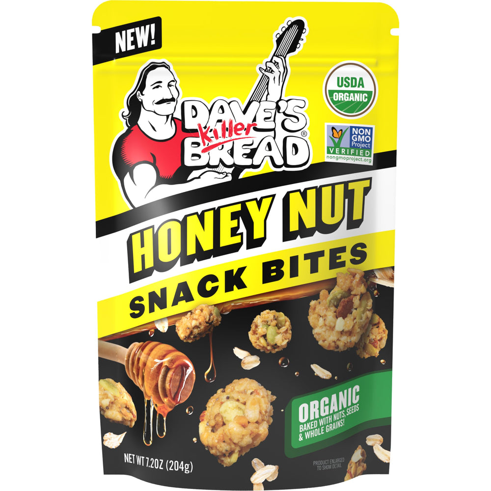 Dave's Killer Bread front packaging showing resealable bag and branding benefit portability