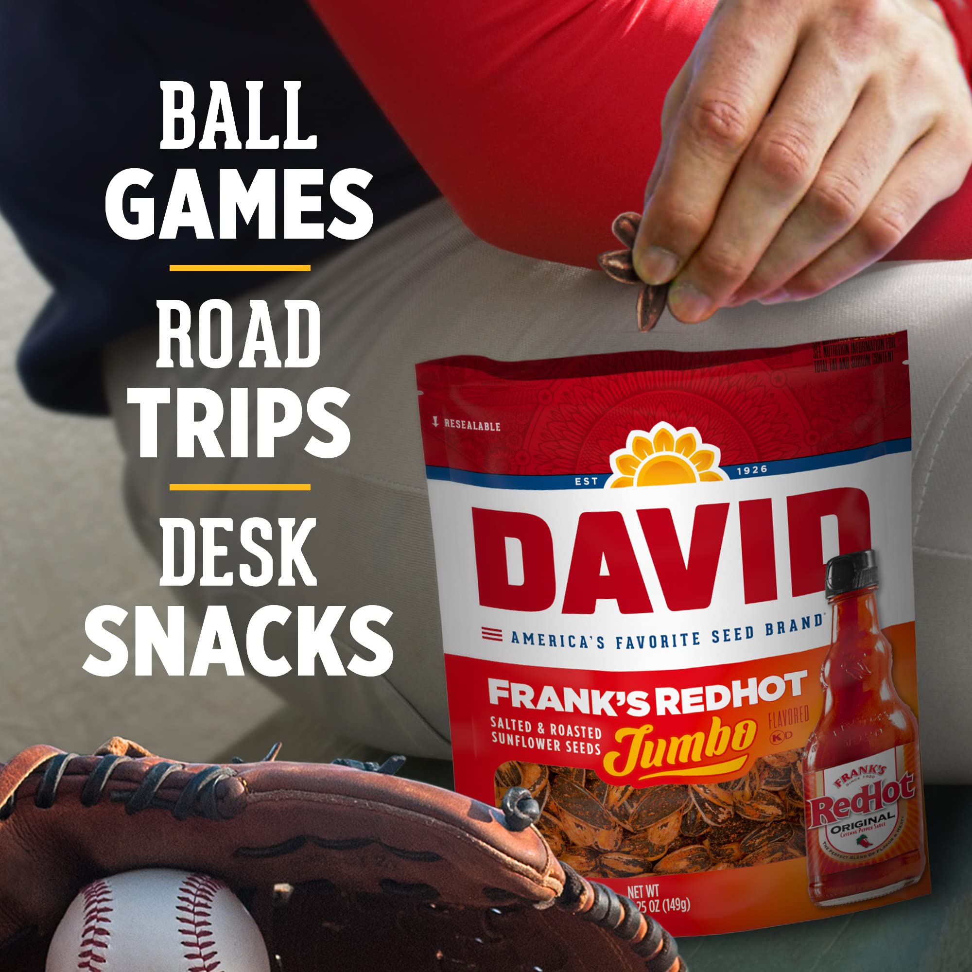 David opened bag spilling seeds highlighting grab-and-go portability