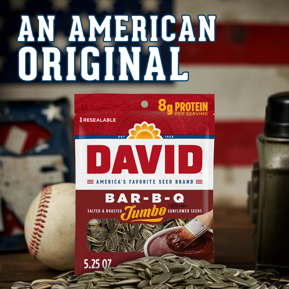 DAVID seeds on a table at a game night showing shareable party snack appeal