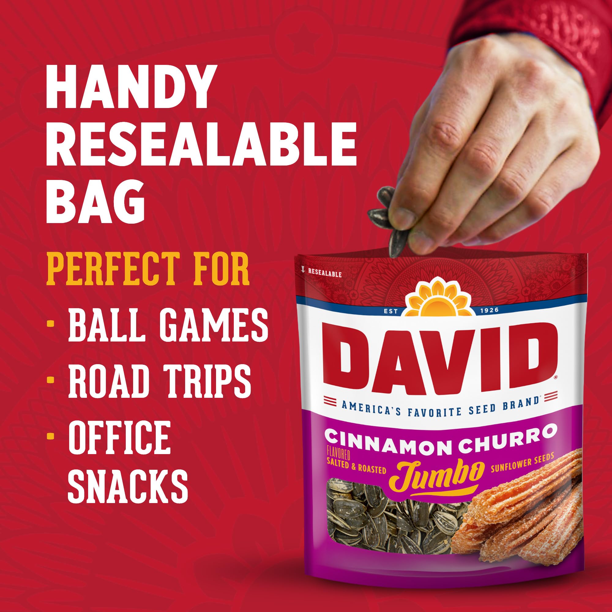 DAVID close-up of seed texture highlighting crunchy roasted coating