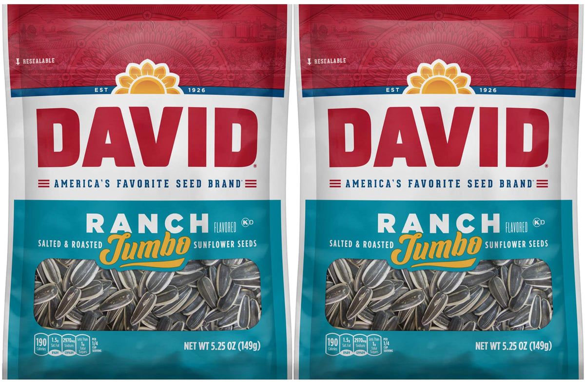 David front packaging 5.25oz ranch seeds showing brand and convenient resealable bag