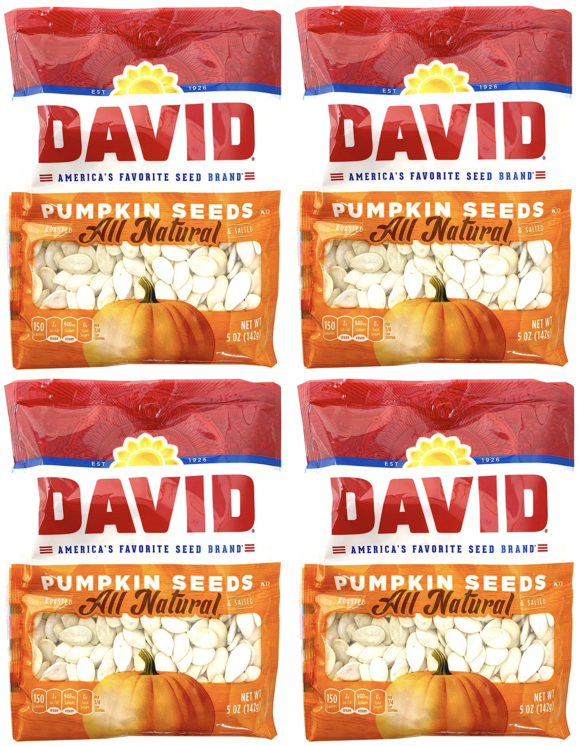 David front packaging showing four 5-ounce bags and clear branding, ideal for pantry organization