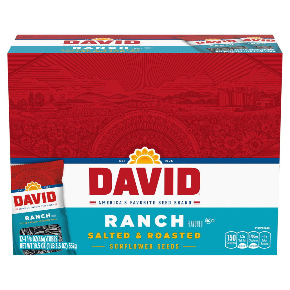 DAVID ranch seeds front packaging showing 12-pack benefit