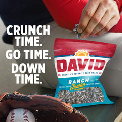 David resealable zipper detail protecting freshness for repeat snacking