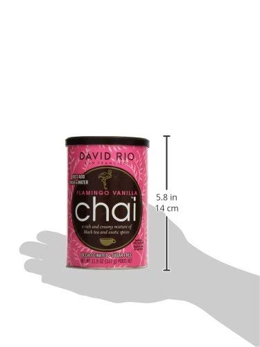 David Rio iced Flamingo Vanilla chai in tall glass delivering refreshing chill