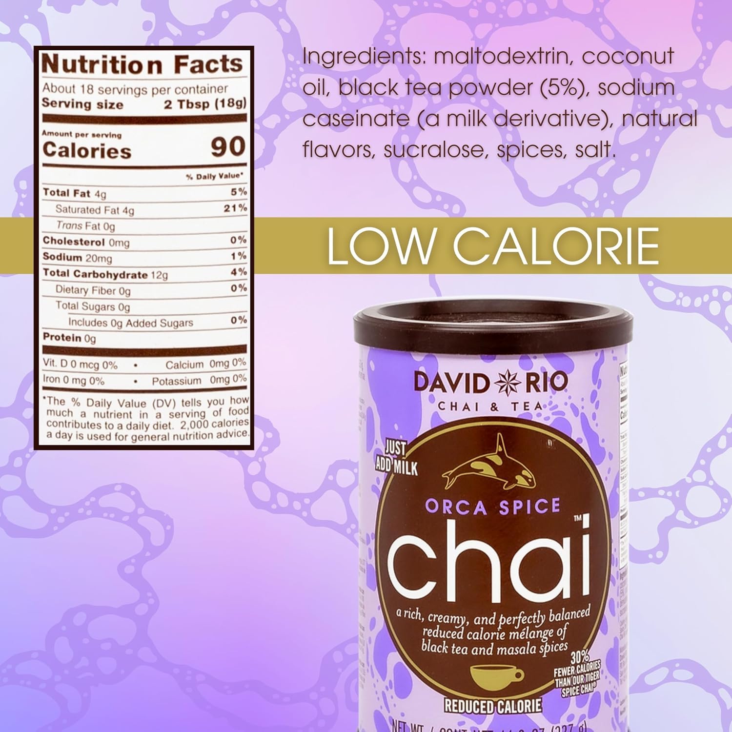 David Rio prepared hot chai latte with creamy foam and warmth