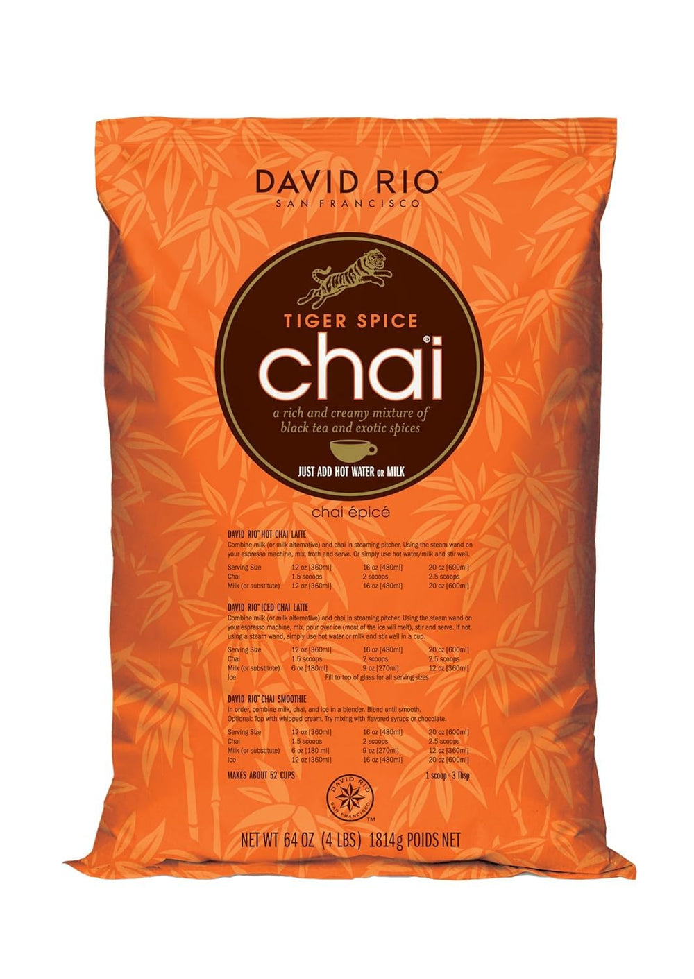David Rio chai on a café counter in a lifestyle scene signaling professional use