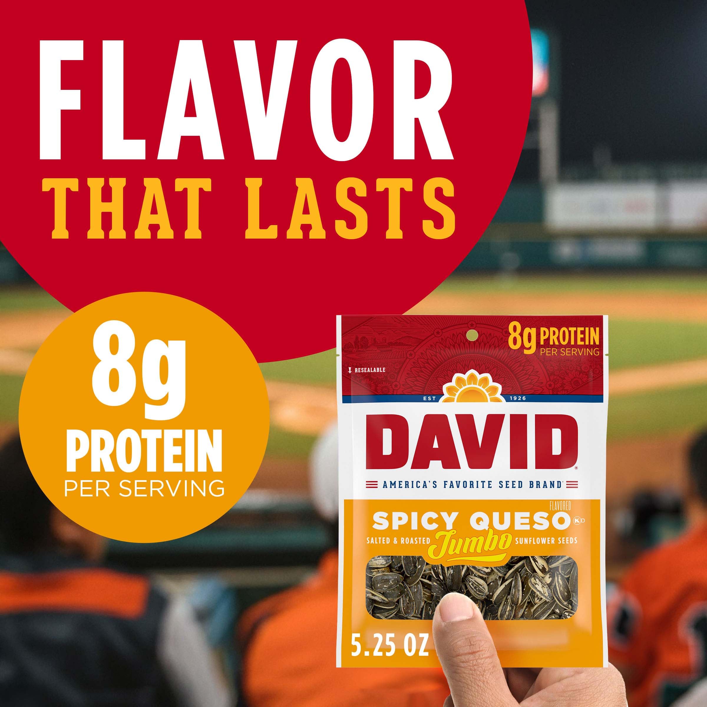 DAVID close-up of seed texture highlighting roasted crunch and seasoning benefit