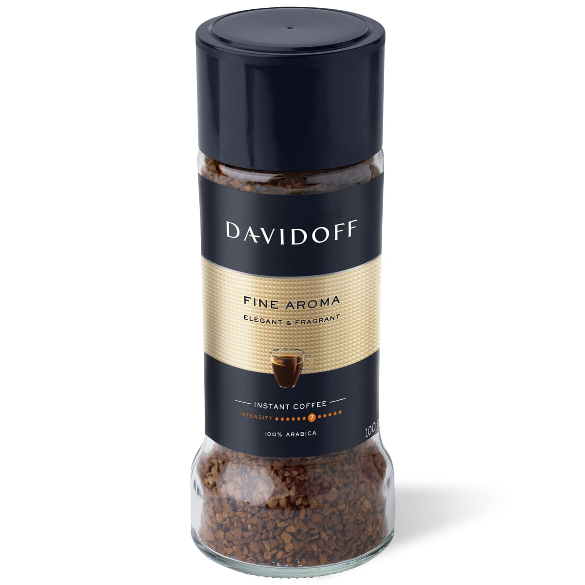 Davidoff jar front view showing brand and premium instant coffee packaging