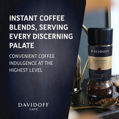 Close-up of Davidoff instant coffee granules highlighting fine texture and aroma