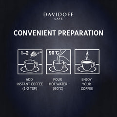 Davidoff jar beside a measuring spoon for 100g size and portion reference