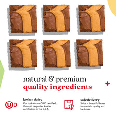 David's COOKIES single brownie portion on plate demonstrating serving size