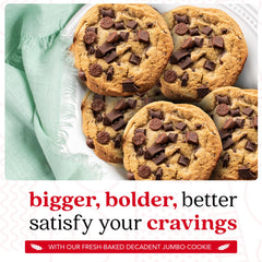 David's COOKIES close-up of dark, milk and white chocolate chunks showing rich mix