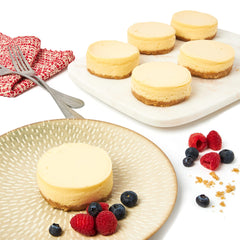 David's COOKIES front packaging showing six mini cheesecakes and gifting appeal