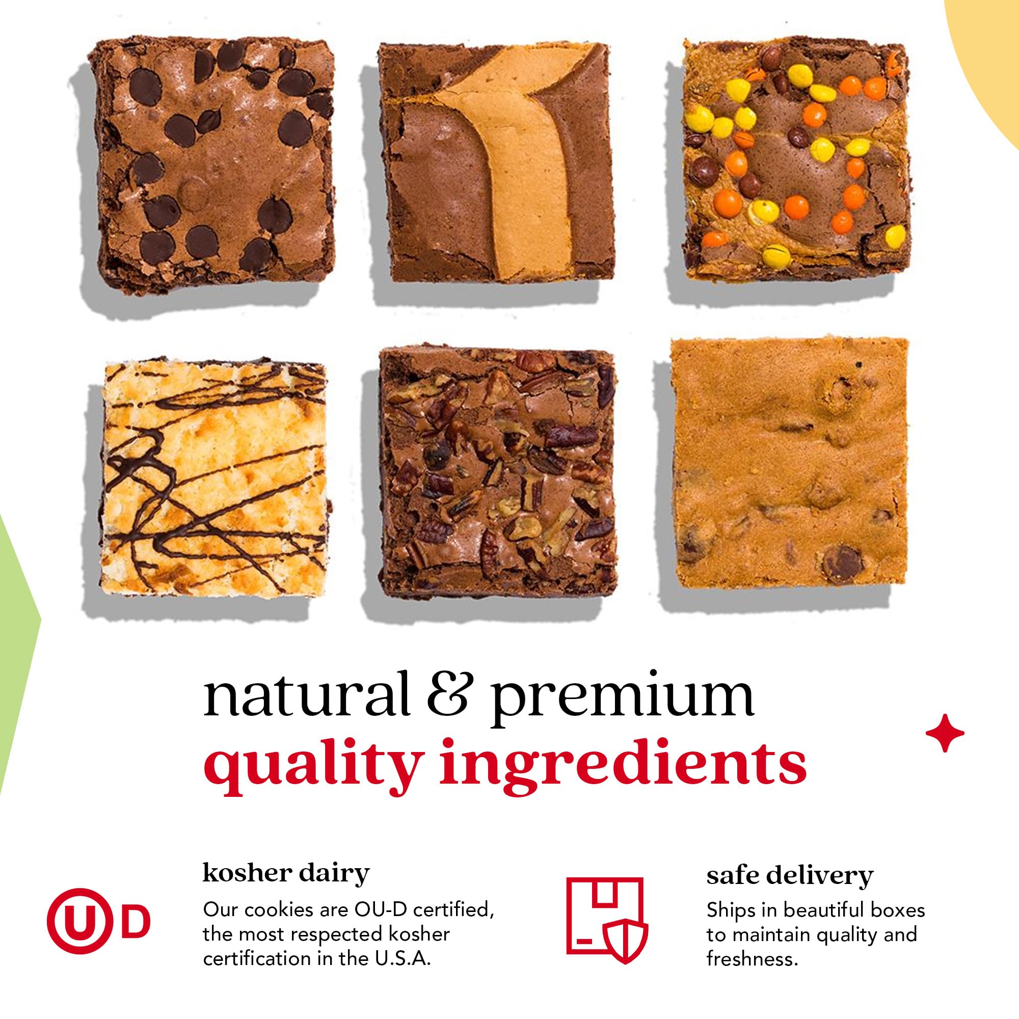 David's Cookies single brownie slice individually wrapped for freshness and convenience