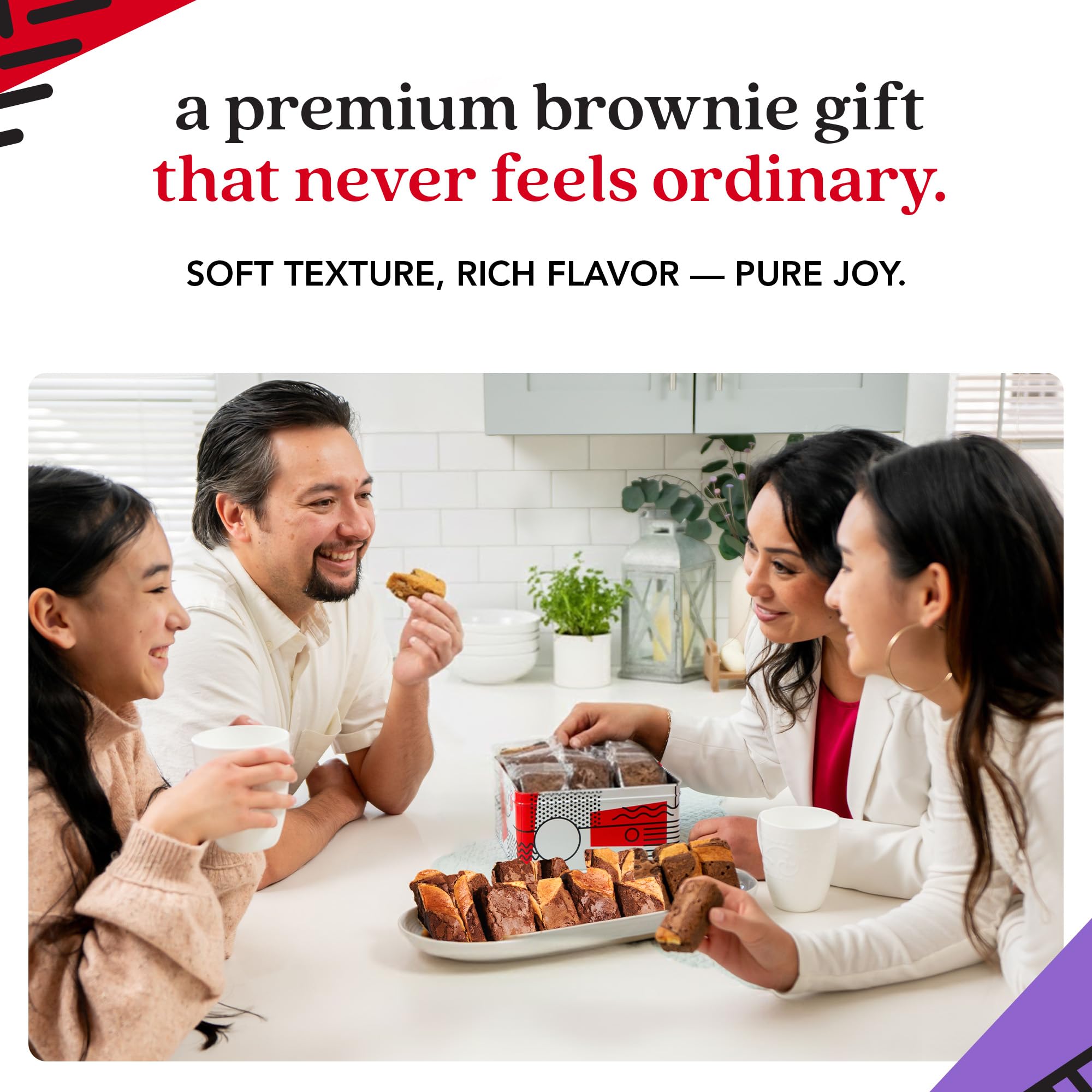 David's COOKIES tin in a gift setting conveying thoughtful presentation and delight