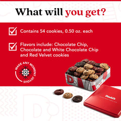 David's COOKIES open tin with assorted minis ready to serve for gatherings