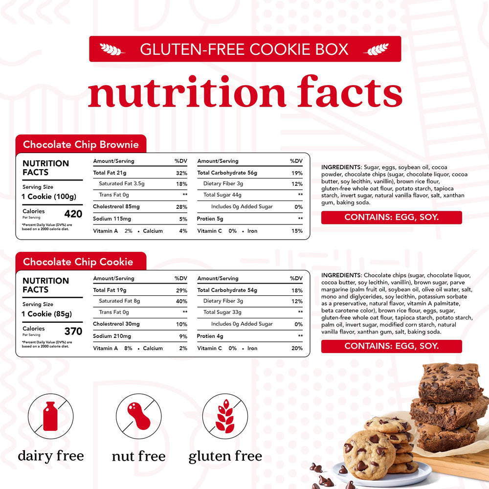 David's COOKIES packaging label showing GFCO certification for gluten‑free reassurance