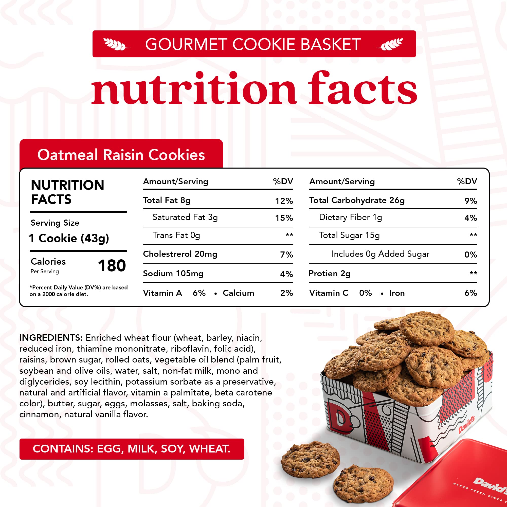 David's Cookies cookie held in hand illustrating portion size and scale