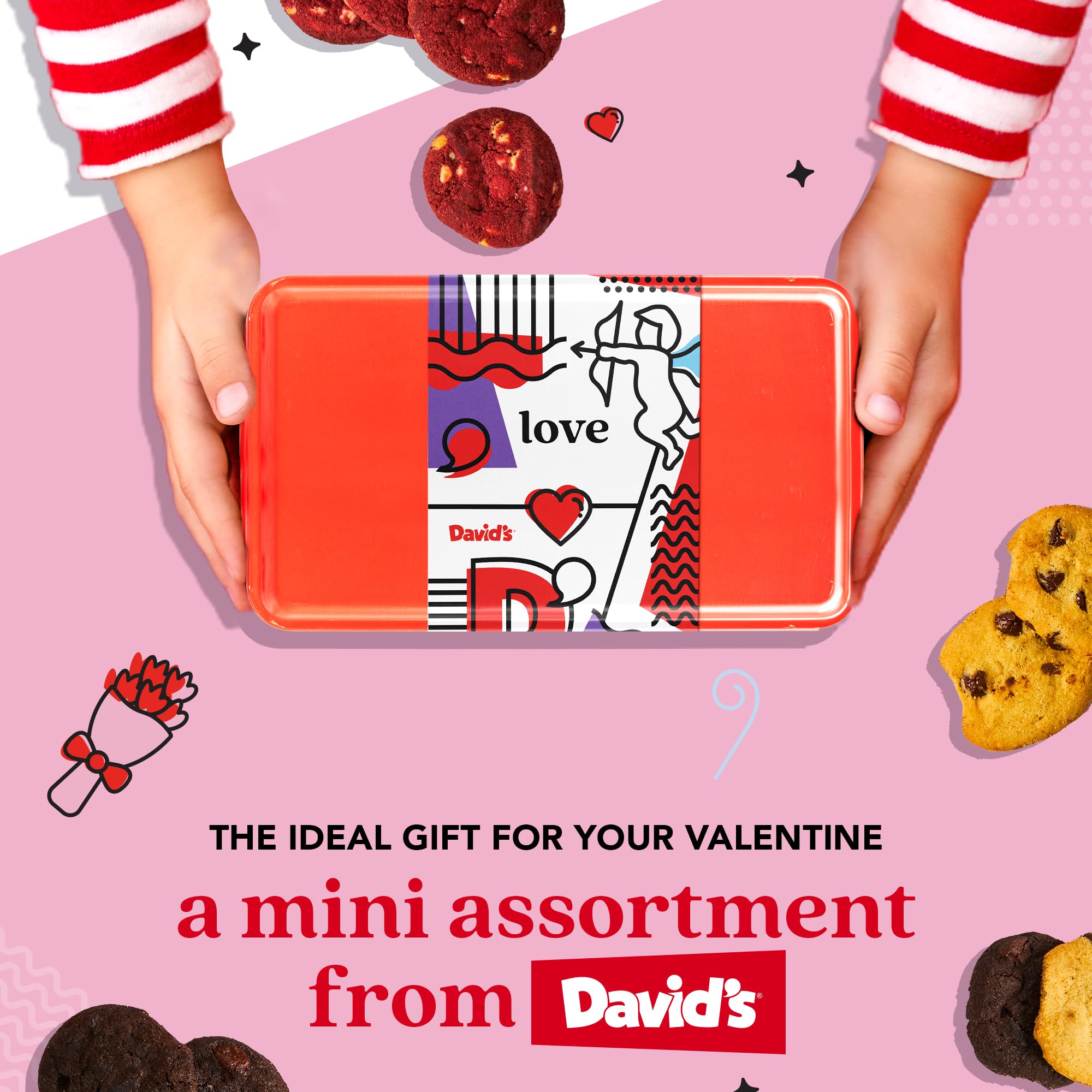David's COOKIES mini cookies served on a plate paired with coffee for enjoyable snacking