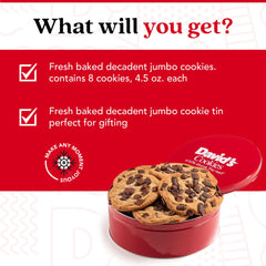 David's COOKIES single jumbo cookie topped with HERSHEY'S® Kiss highlighting chocolate finish