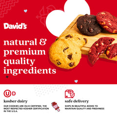 David's COOKIES open tin flatlay with assorted mini cookies for easy sharing and presentation