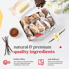 David's Cookies single brownie portion on plate demonstrating perfect serving size