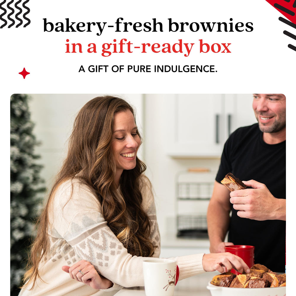 David's Cookies gift box held in hand showing compact size and convenience