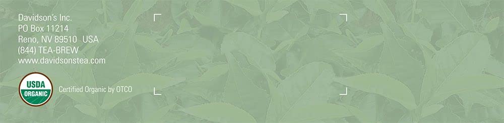 Davidson's brewed cup of green rooibos in a kitchen setting offering gentle flavor