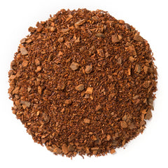 Close-up of Davidson's loose-leaf rooibos chai texture highlighting whole spices for aroma