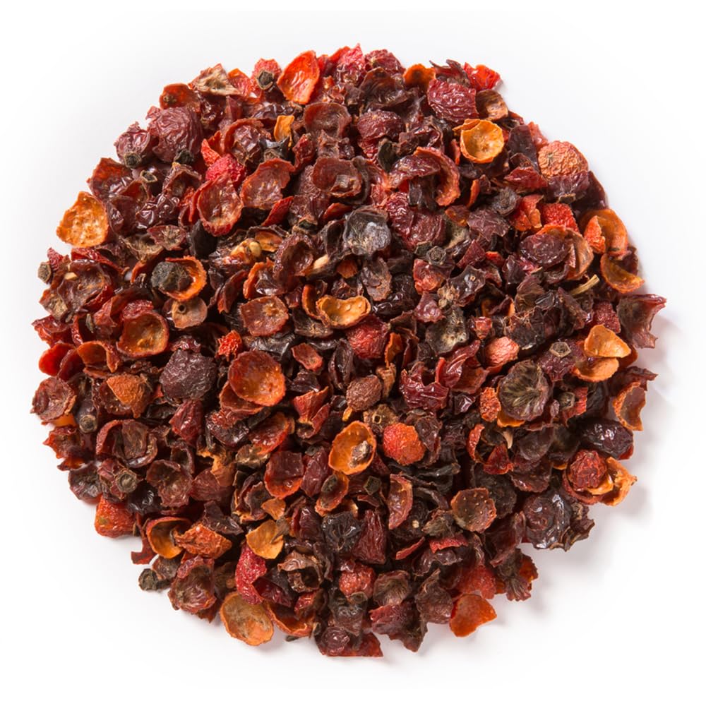 Davidson's close-up of loose rosehips texture highlighting whole fruits and bright color benefit