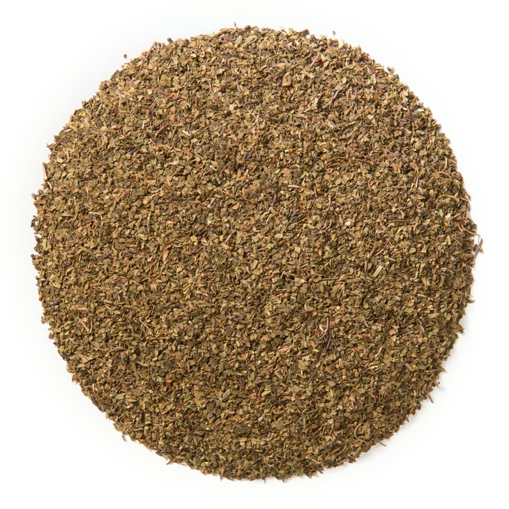 Close-up of Davidson's loose tulsi leaves showing texture and aroma preservation
