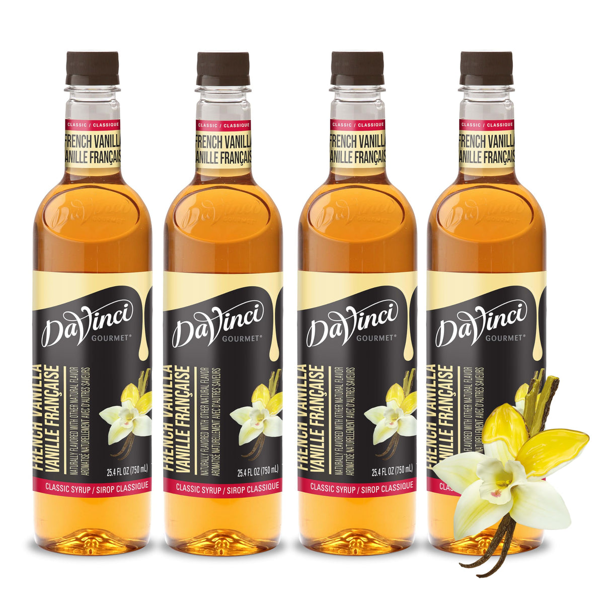 DaVinci Gourmet front bottle shot showing label and size for easy identification