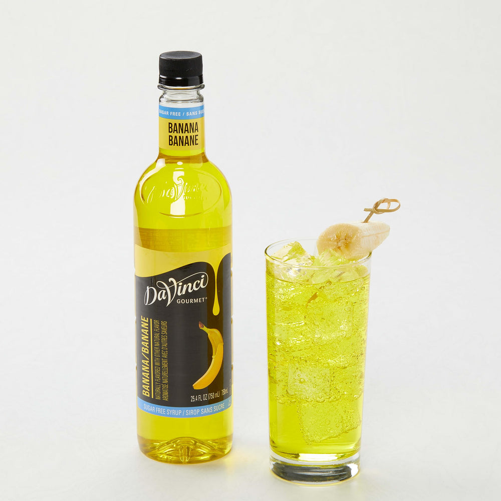 DaVinci Gourmet bottle held in hand showing bottle size and easy storage benefit