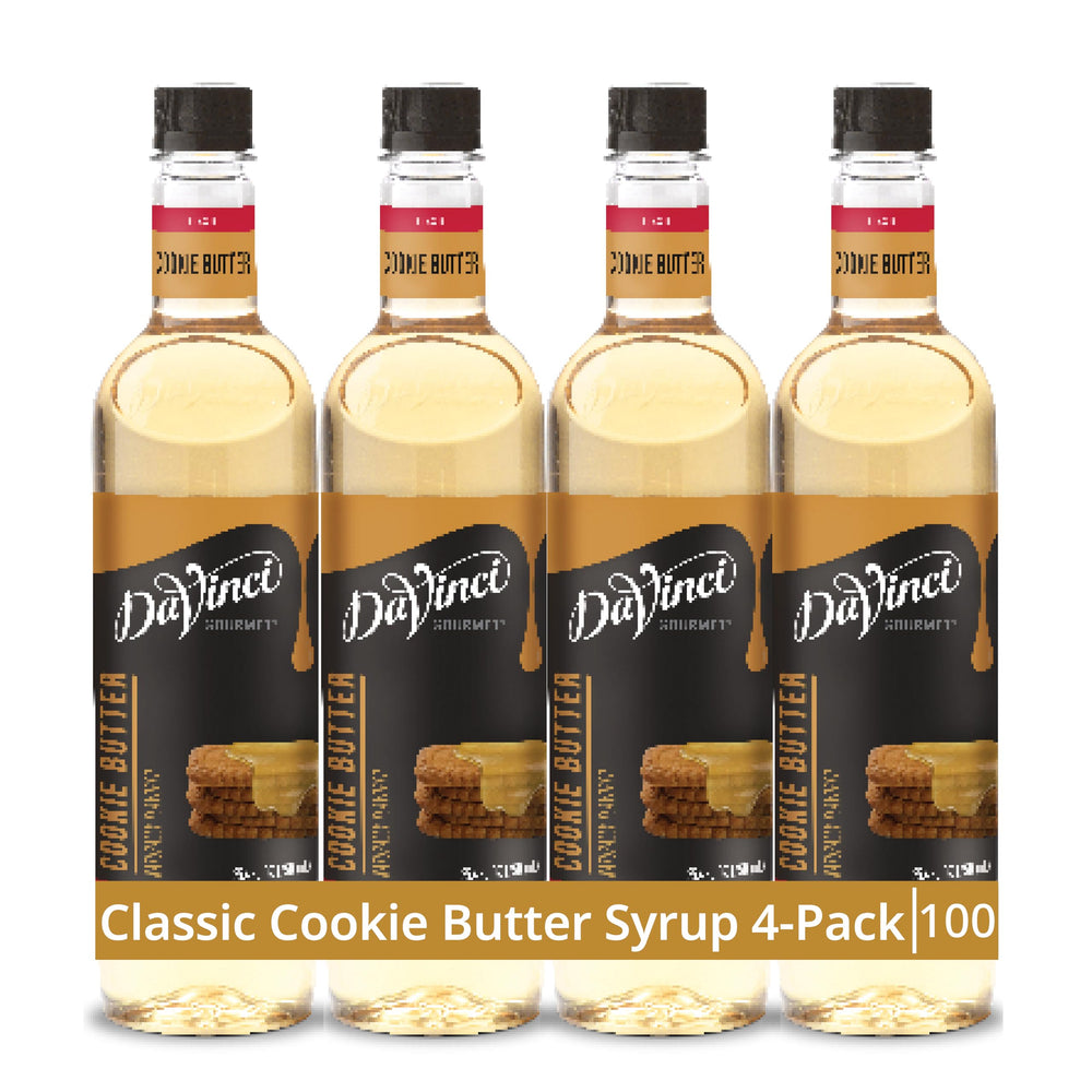 DaVinci Gourmet bottle front packaging showing cookie butter syrup and brand benefits