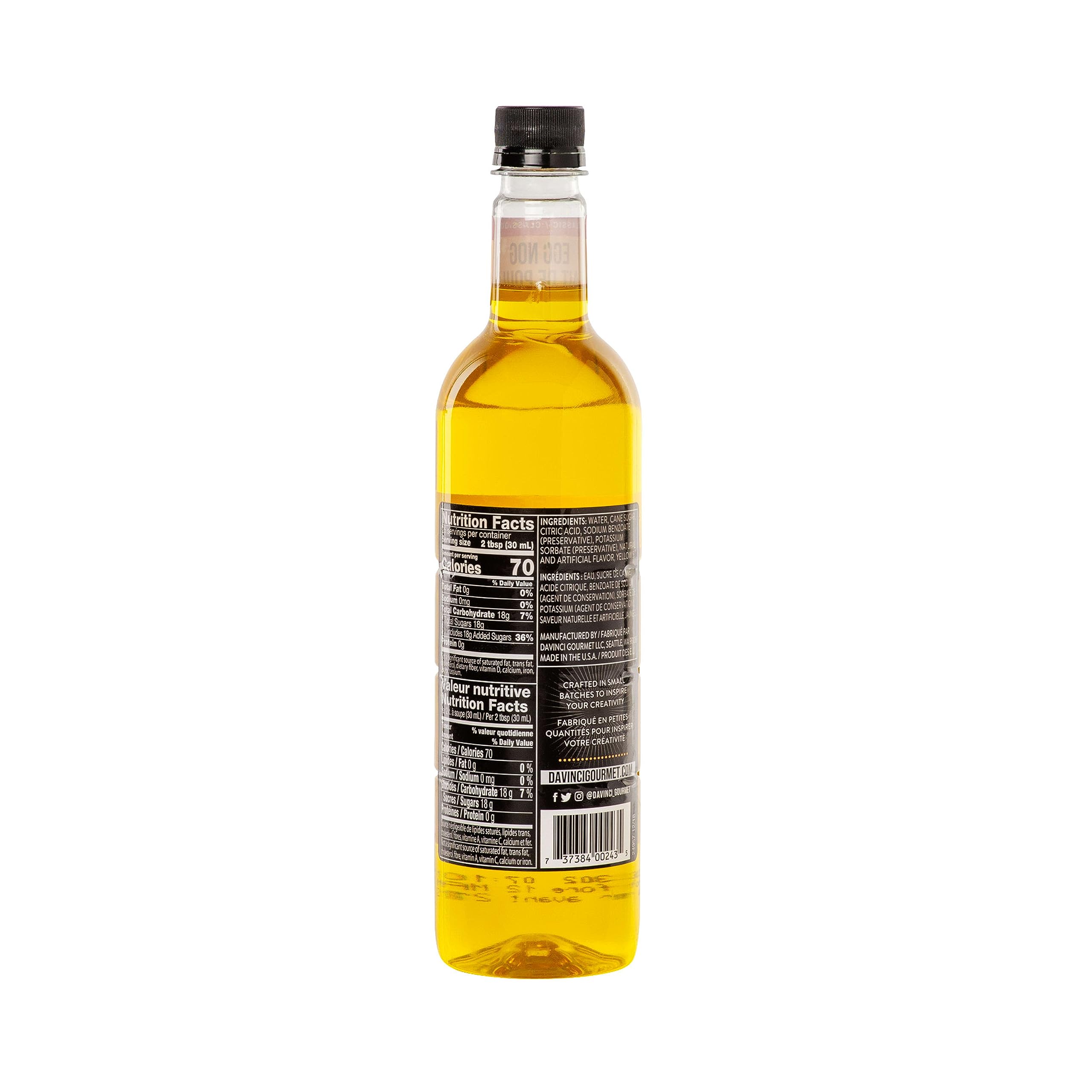 DaVinci Gourmet syrup pouring close-up highlighting smooth texture and easy mixing benefit