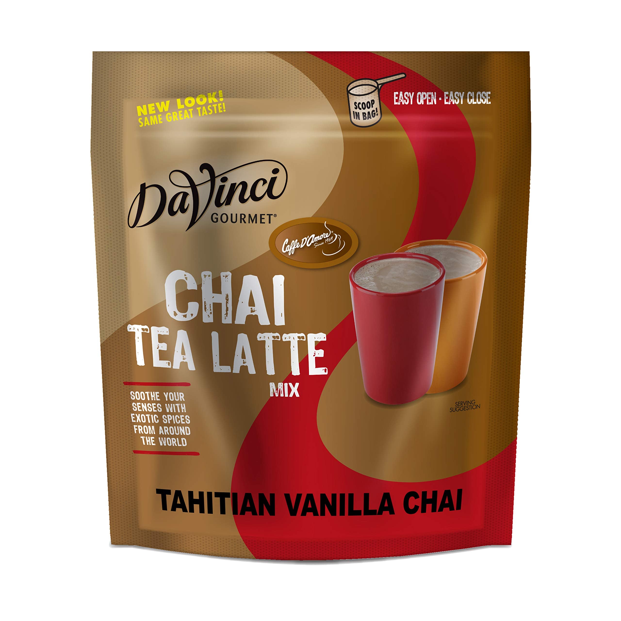 DaVinci Gourmet front packaging of 3 lb chai mix showing product label and benefits