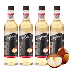 DaVinci Gourmet bottle front packaging showing clear hazelnut flavor benefits